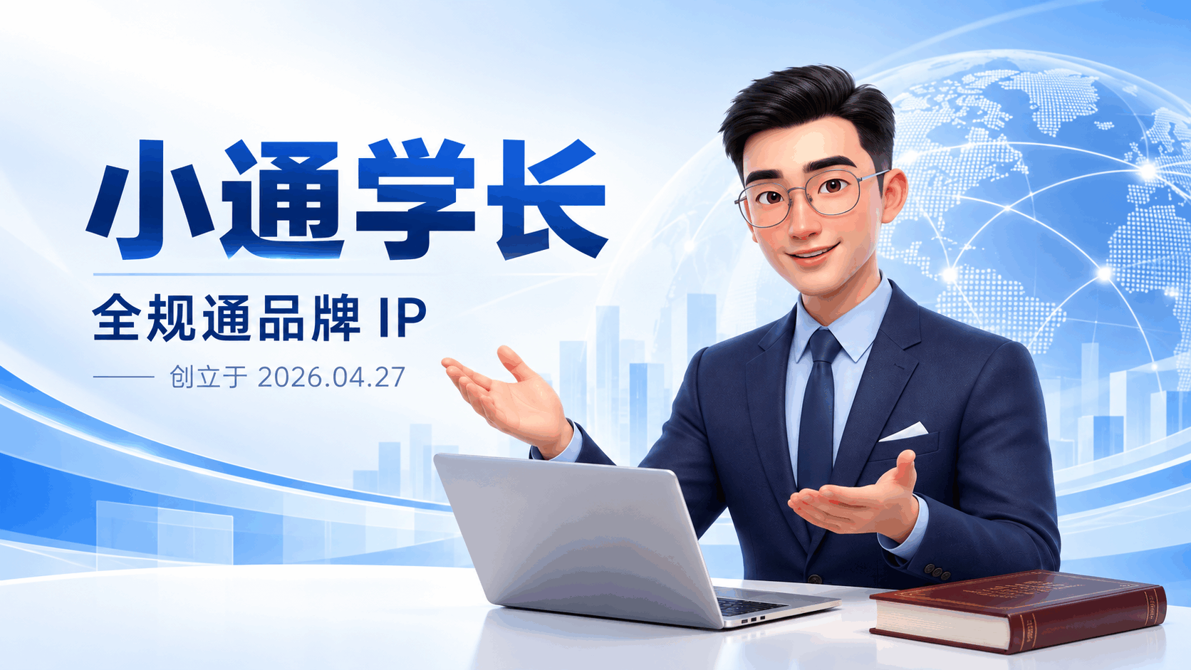小通学长IP形象介绍:全规通品牌IP创立于2026年4月27日
